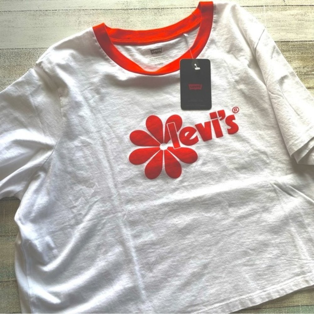 Levis Retro Daisy Cropped Top Size 1x